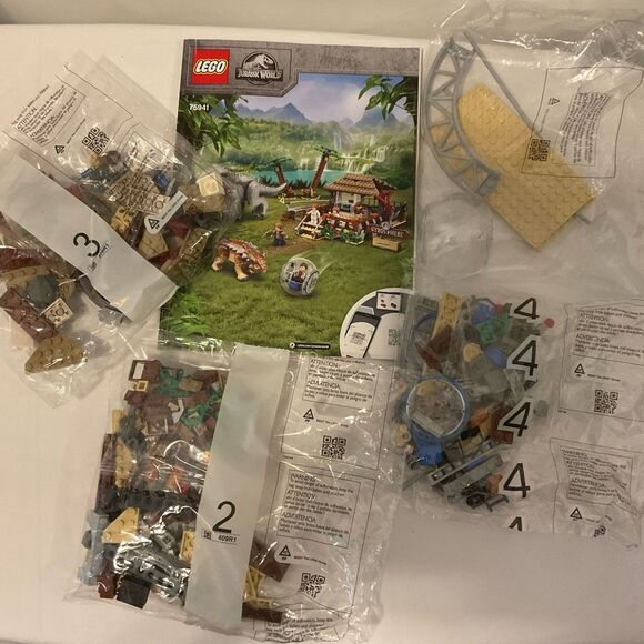 INDOMINUS REX VS. ANKYLOSAURUS lego set JURASSIC WORLD Park - Picture 2 of 6